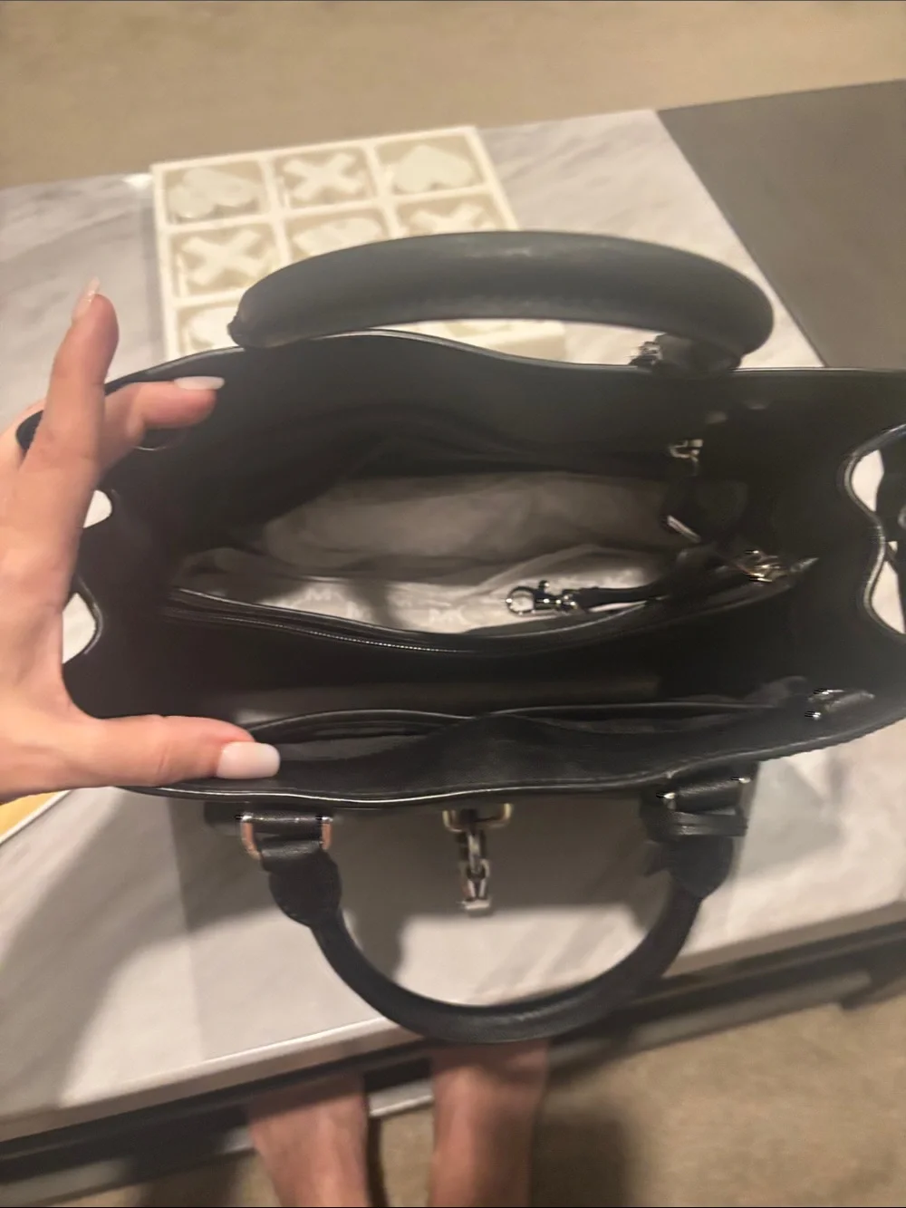 Michael Kors Black Emma Saffiano